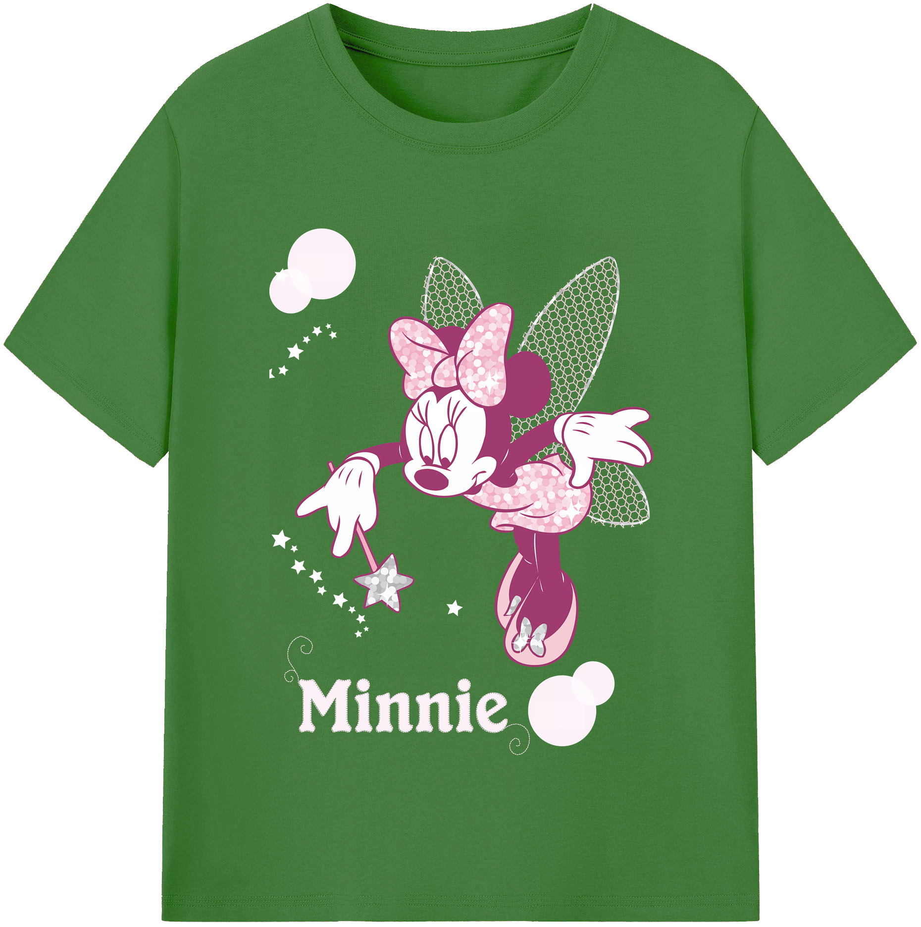 （画像用） ミッキーマウス Mickey Mouse レディースカジュアルプリントTシャツ（綿100％）